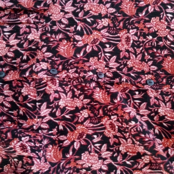 UO Staring At Stars Red Floral Cold Shoulder Dress - Picture 7 of 9